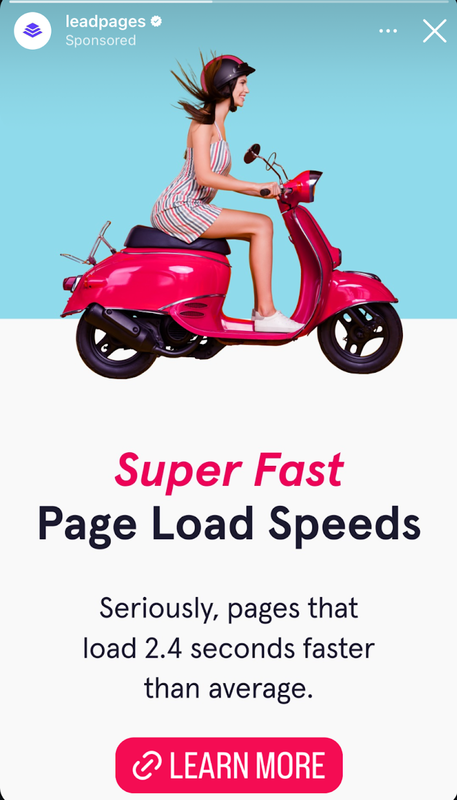 LeadPages Speedy Social Media Ad 