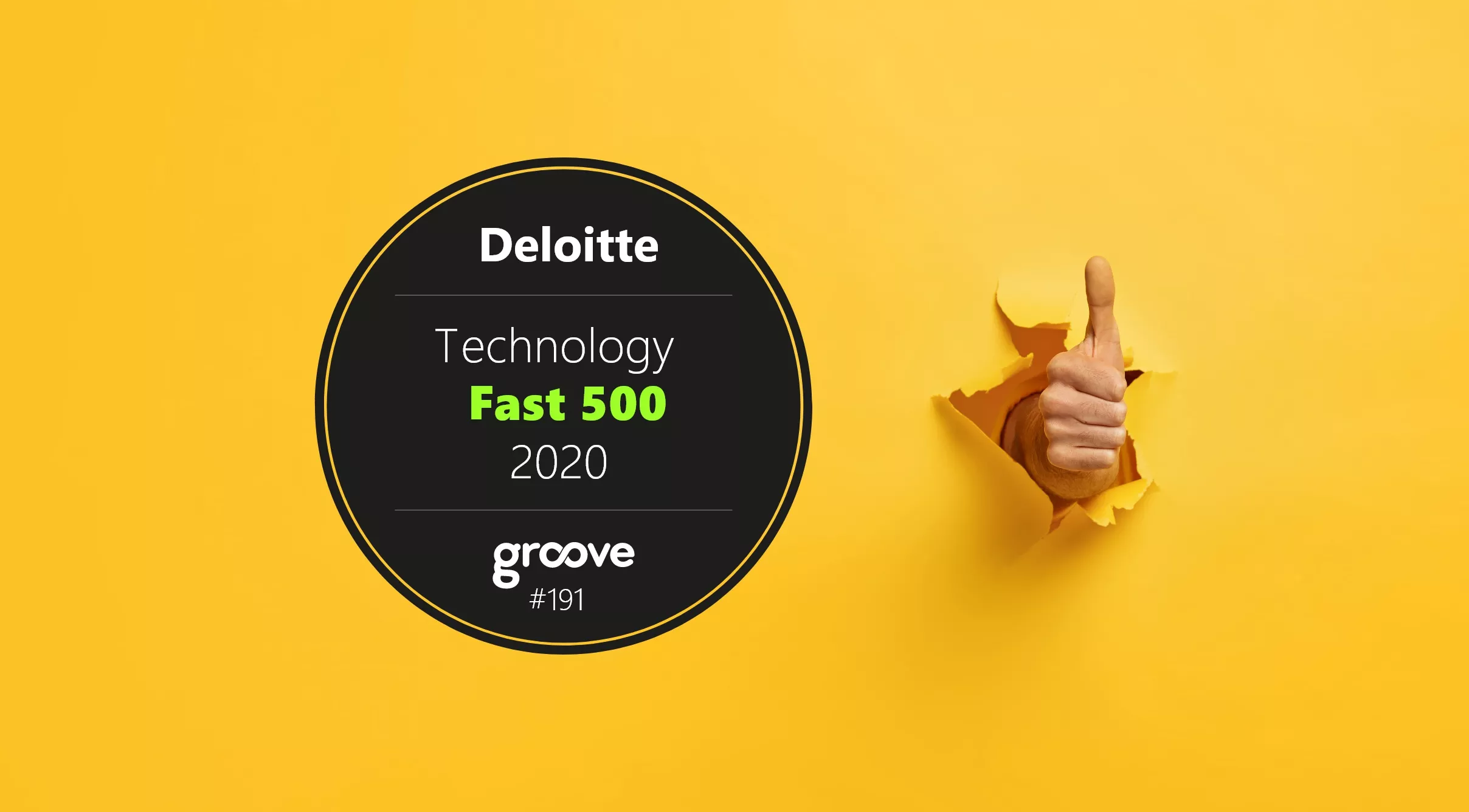 Groove Ranks 191 on Deloitte's 2020 Technology Fast 500 List of Fastest-Growing Company in North America