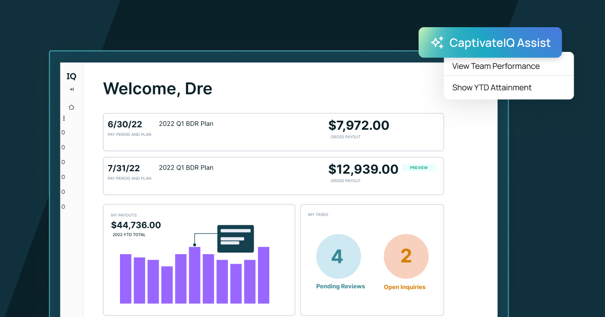Introducing CaptivateIQ Assist: The Built-In AI Solution to 10x Revenue Performance