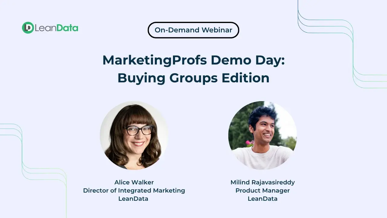 Marketing Profs Demo Day:Buying groups Edition demo with Leandata