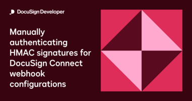 Manually authenticating HMAC signatures for DocuSign Connect webhook configurations