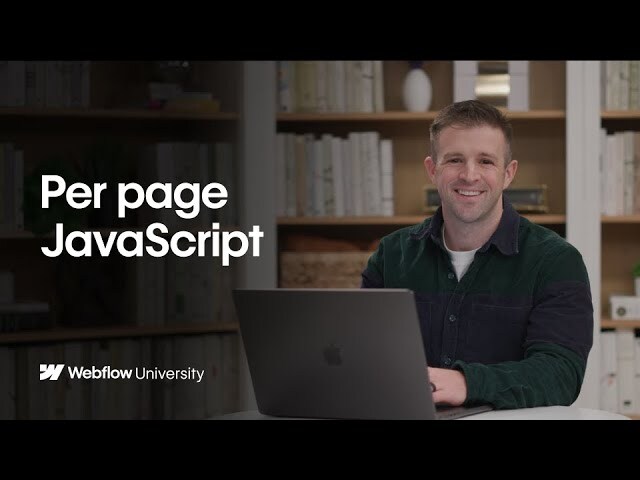 Per page JavaScript – Webflow tutorial