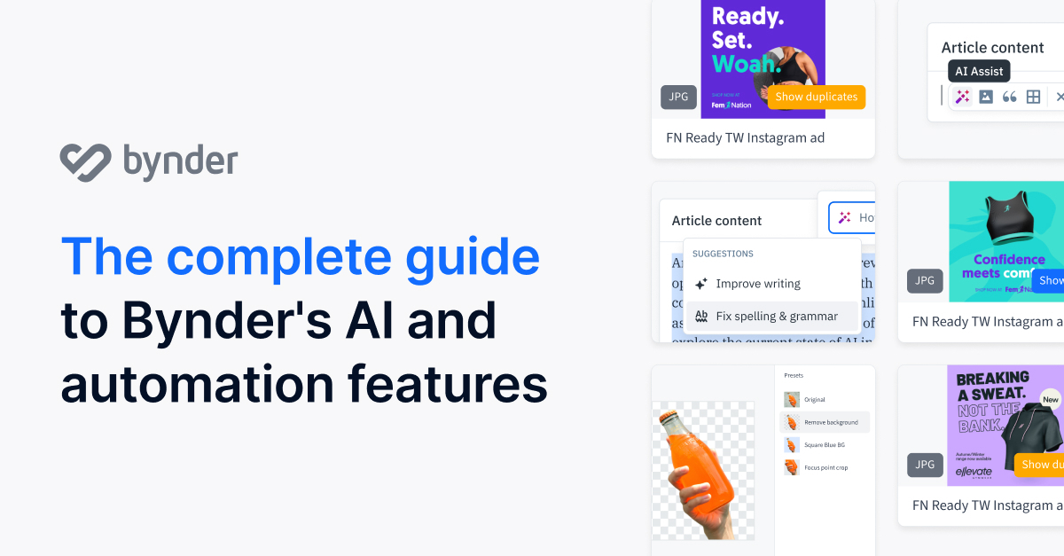 The complete guide to Bynder's AI and automation features