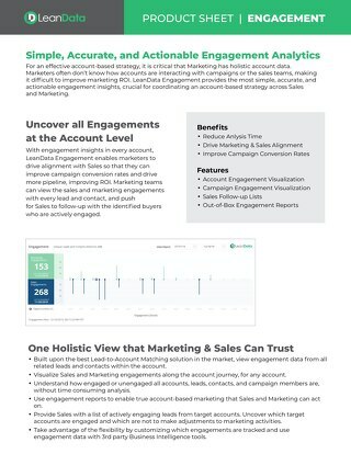 Engagement Datasheet