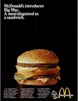 1969 McDonald's BigMac launched ad - Swipe File