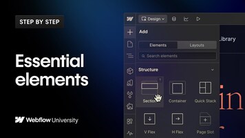 Essential elements in Webflow