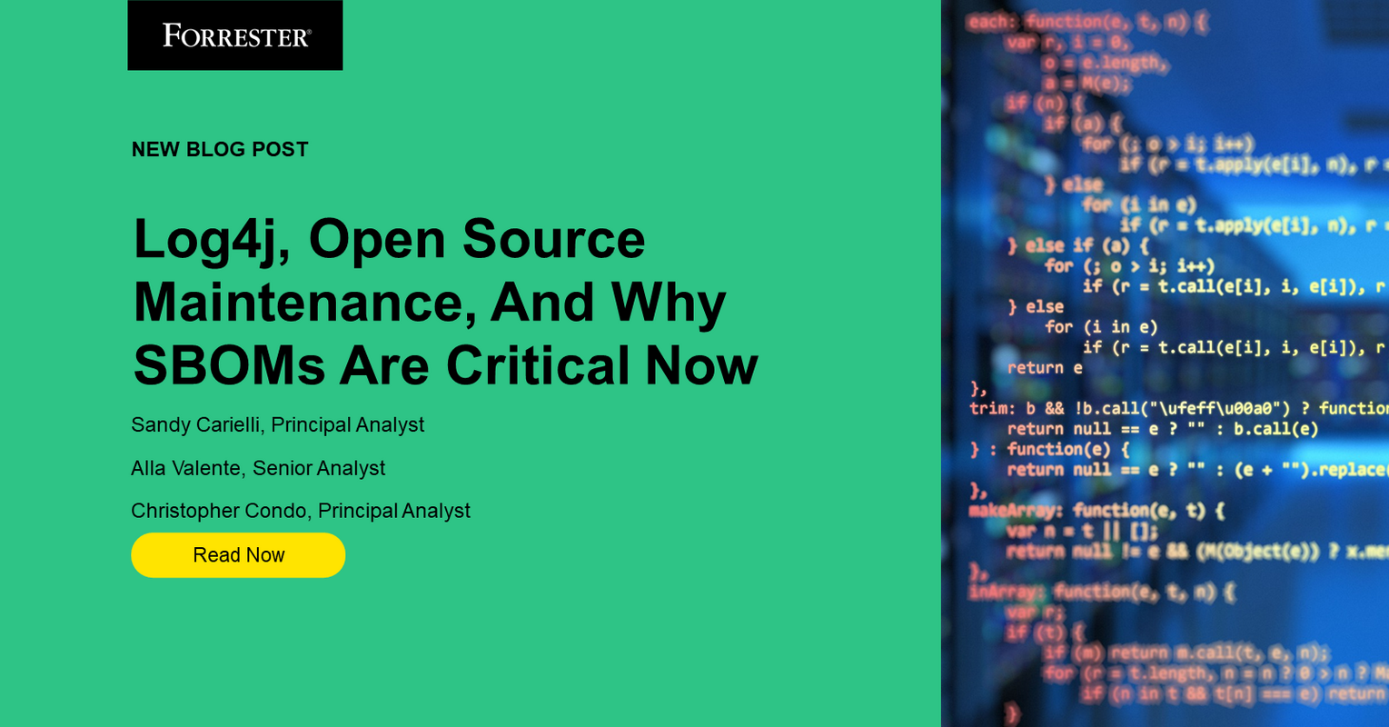 Log4j, Open Source Maintenance, And Why SBOMs Are Critical Now