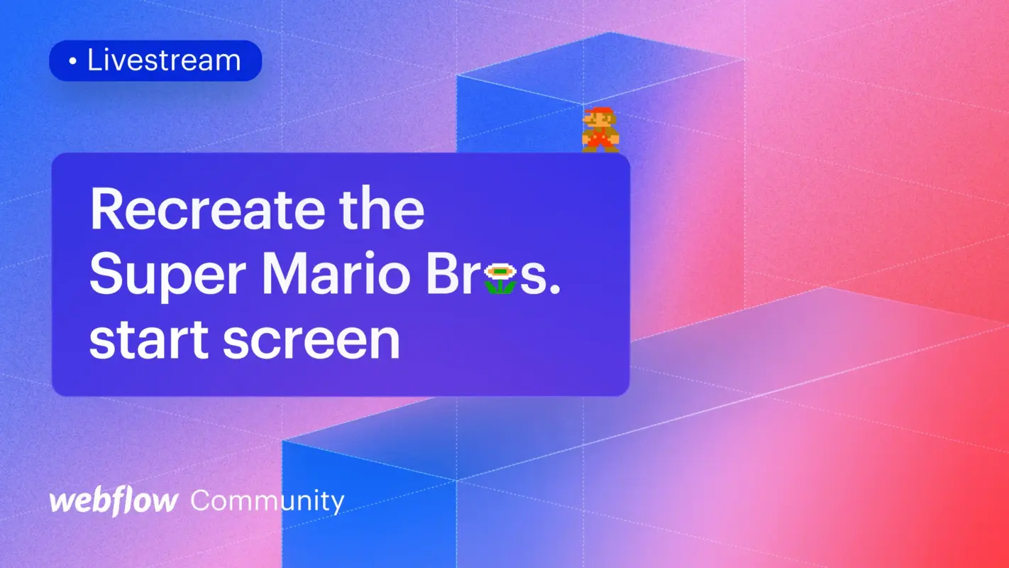 Recreate the Super Mario Bros. start screen with Flexbox