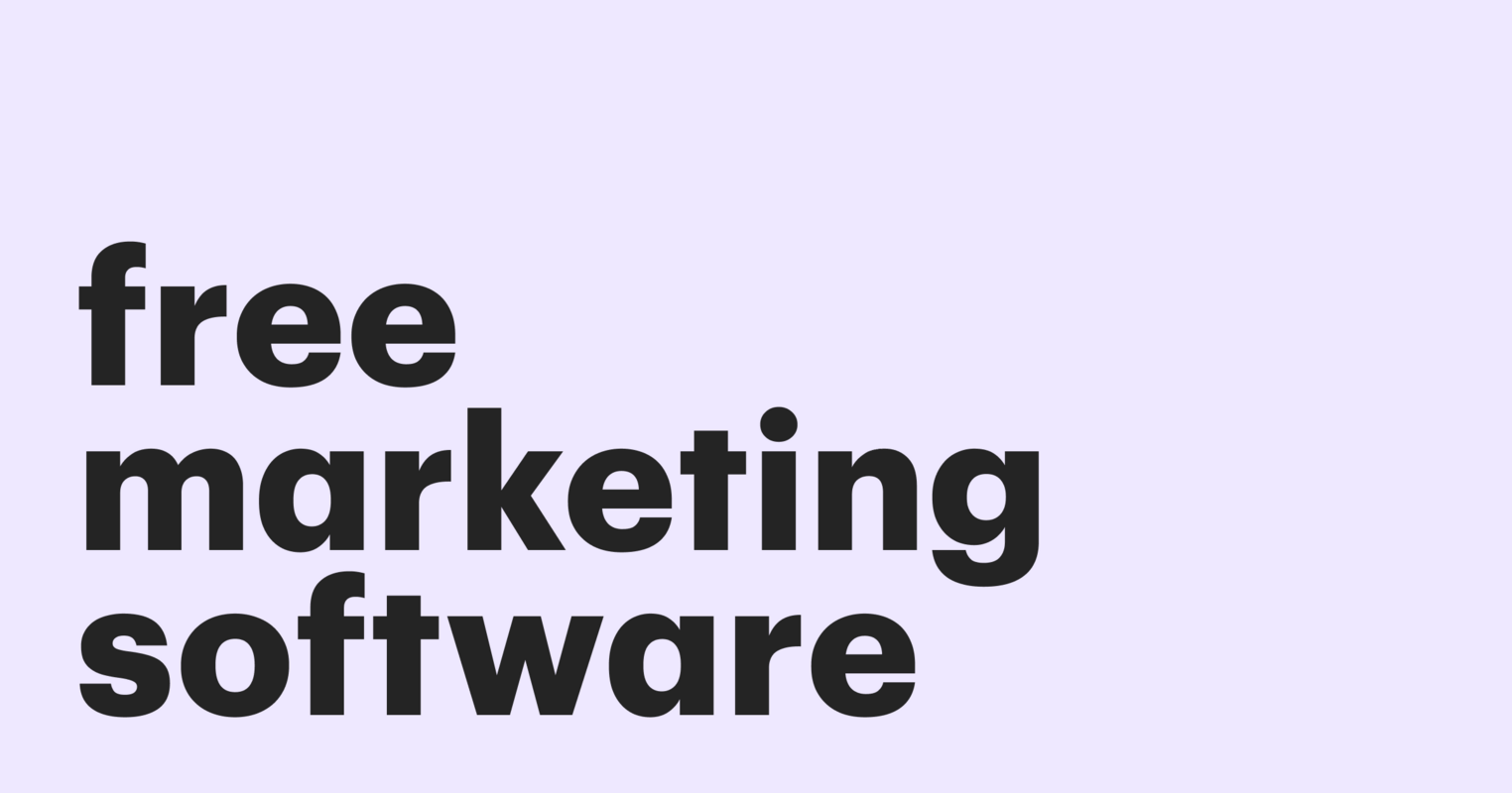 Free 14 marketing software tools for small businesses in 2024