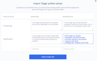 Salesforce Import Picklist Values and Installed Package Features
