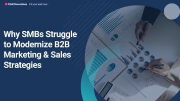 Why SMBs Struggle to Modernize B2B Marketing and Sales Strategies