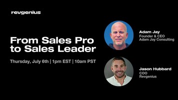Recap - From Sales Pro to Sales Leader