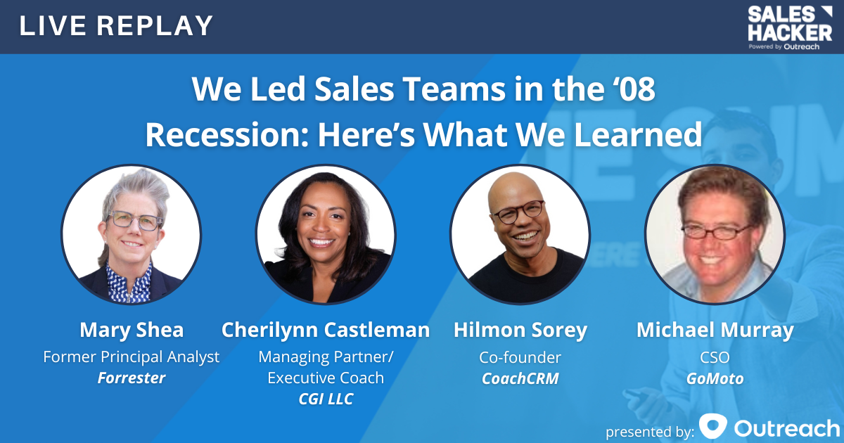 We Led Sales Teams in the '08 Recession: Here's What We Learned