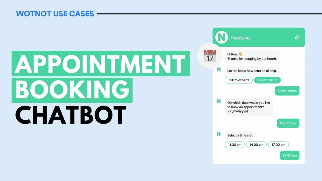 Appointment Booking Chatbot Demo | WotNot Use Cases