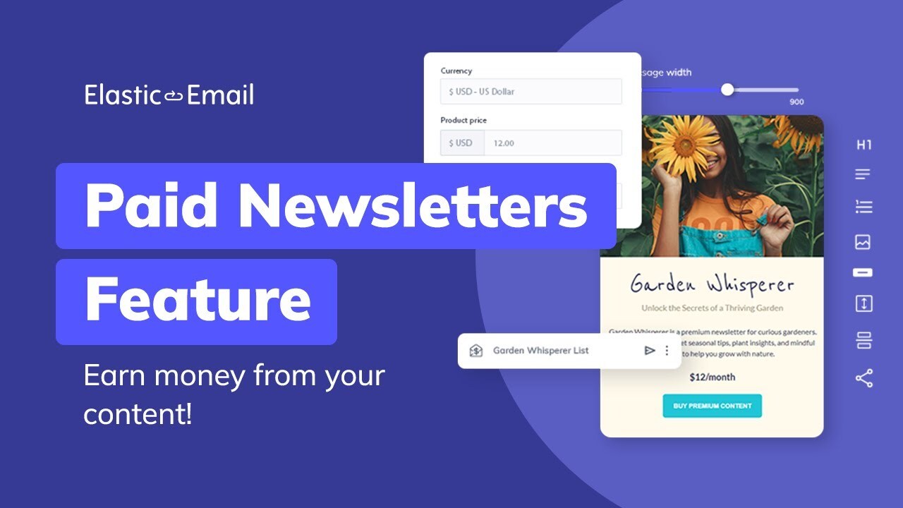 Paid Newsletters in Elastic Email - a new feature that lets you send newsletters to paying users!