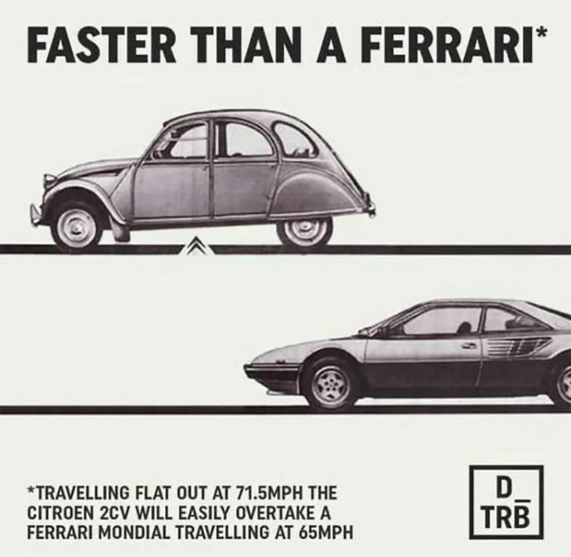 "Faster than a Ferrari" - Swipe File