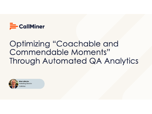 Optimizing "Coachable and Commendable Moments" Through Automated QA Analytics