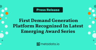 Metadata Named as Top Emerging Startup by Tracxn