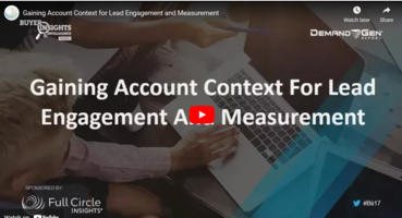Gaining Account Context for Lead Engagement and Measurement