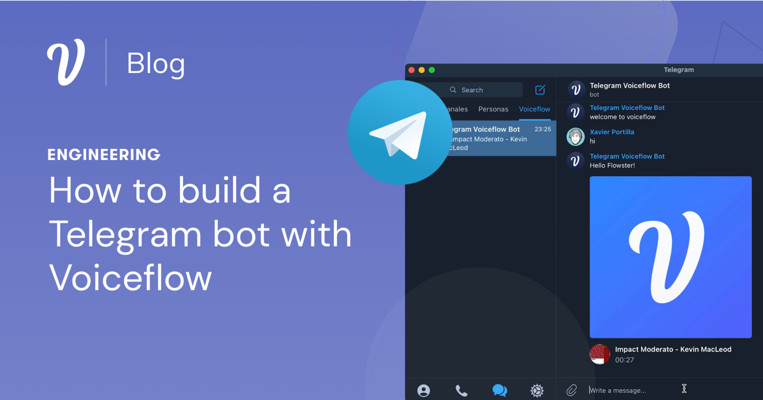 How to create a simple Telegram bot with Voiceflow