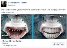 Dentist Shark Facebook Ad - Swipe File