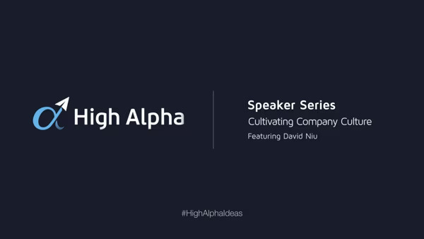 Speaker Series with David Niu, CEO and Founder of TINYpulse