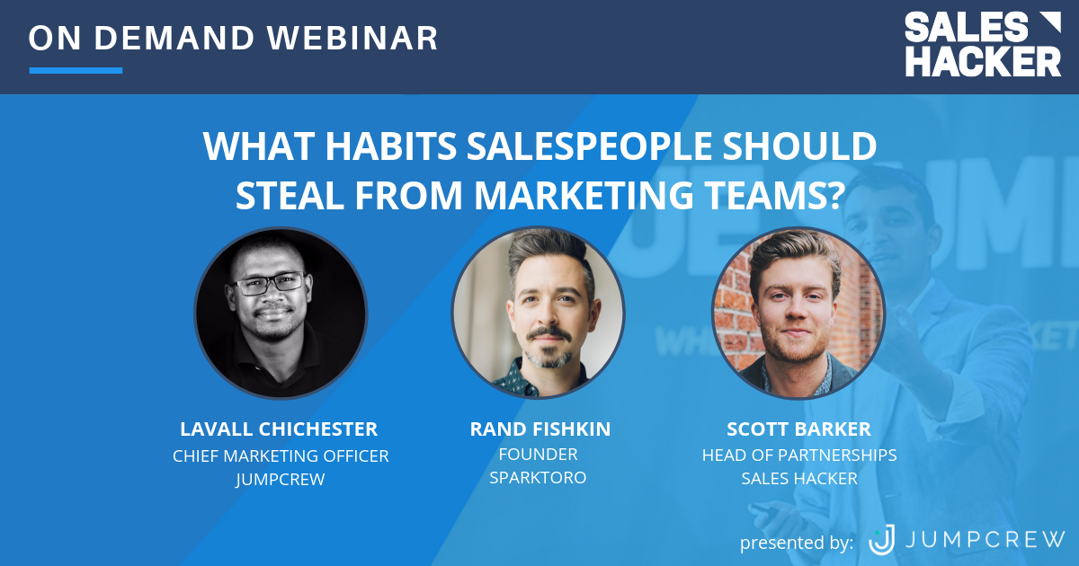 What Habits Salespeople Should Steal from Marketing Teams?