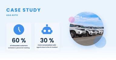 "We sell 900 cars a month thanks to Smartsupp's AI chatbot and live chat."