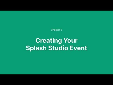 Creating Your Splash Studio Event
