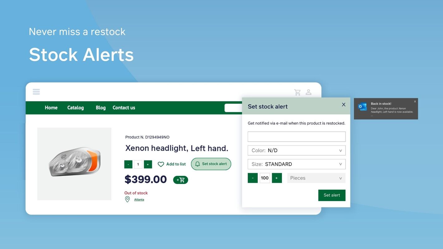 Never miss a restock: Introducing stock alerts in Sana Commerce Cloud