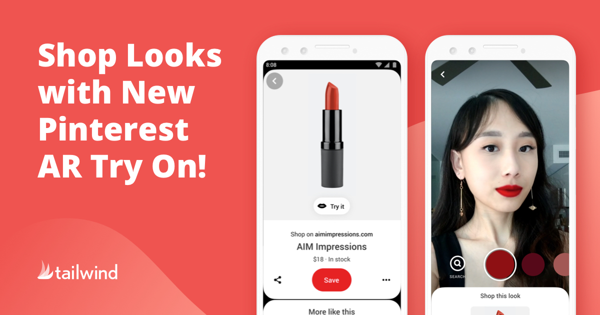 Shop Looks with Pinterest AR Try On!