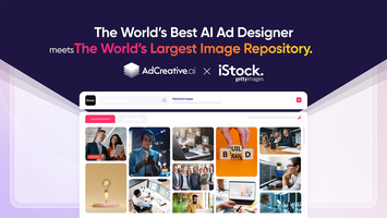 The World's Best AI Ad Designer meets the World's Largest Image Repository.