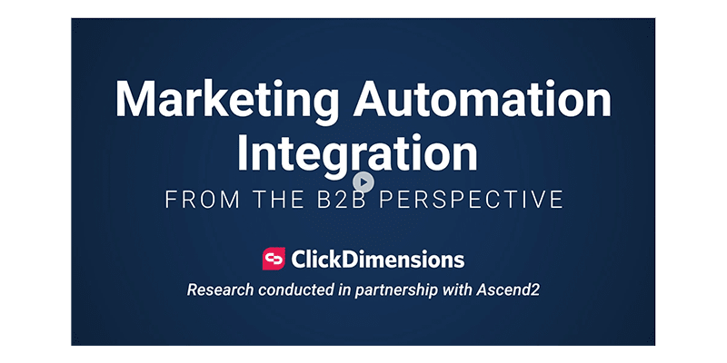 Video Infographic: Marketing Automation Integration from the B2B Perspective