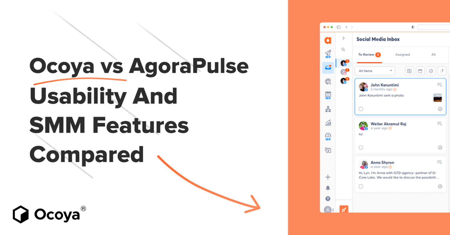 Ocoya vs. Agorapulse: Usability and SMM Features Compared
