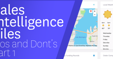 Sales Intelligence Tiles Dos and Don'ts [Part 1]