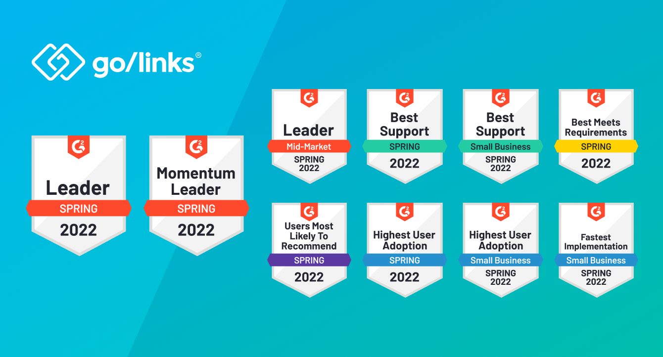 G2 Recognizes GoLinks As A Leader In Spring 2022 Report