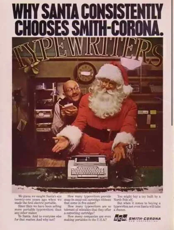 Santa Typewriter Ad 1977 - Swipe File
