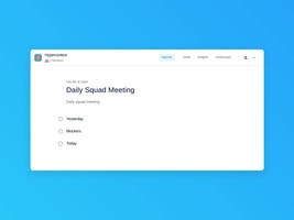Daily squad meeting template (3 topics and ideas) | Spinach