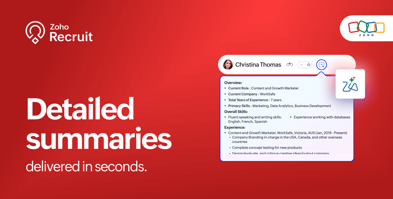 Capture candidate insights in a click with Profile Summary