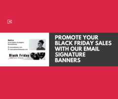 It's getting darker! Promote your Black Friday sales with our email signature banners