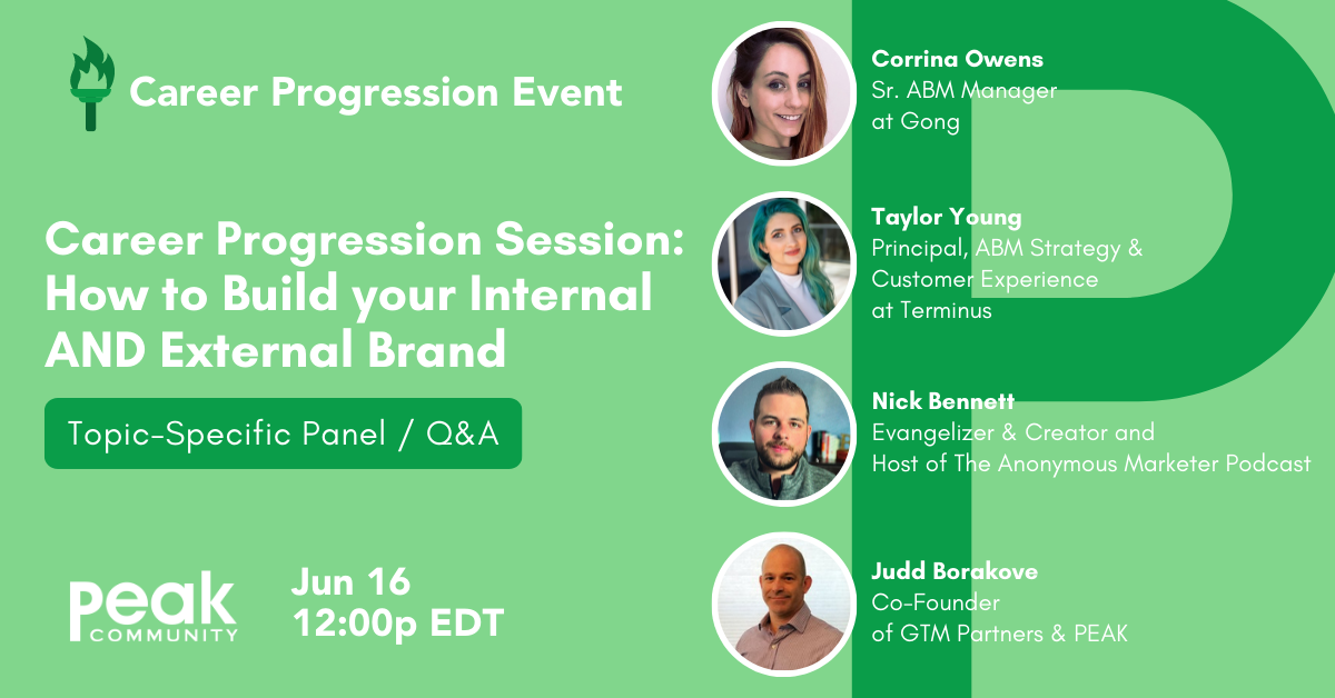 (Video) Career Progression Session: How to Build your Internal AND External Brand