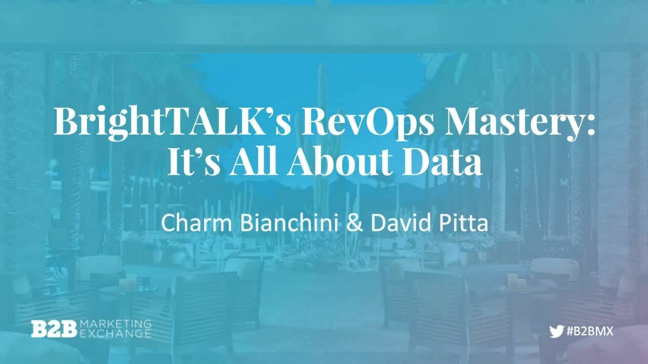 BrightTALK's RevOps Mastery: It's All About The Data