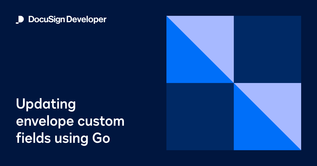 Updating envelope custom fields using Go