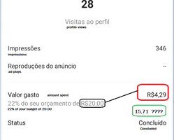 Could you point how Instagram deals with the financial balance between the ad budget and the value actually used?
