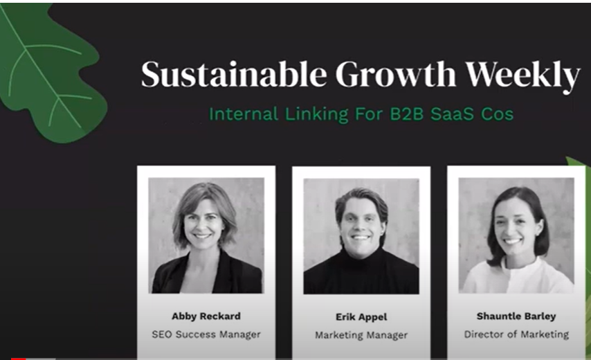 Sustainable Growth Weekly #6: Internal Linking for B2B SaaS