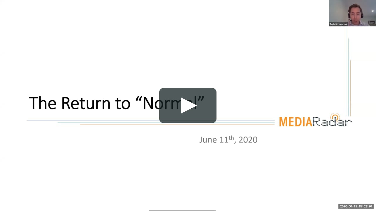 Webinar -  Tea With Todd - An Insiders Look at Changes in Consumer Advertising - June 11, 2020