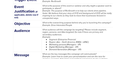 Campaign Brief Template