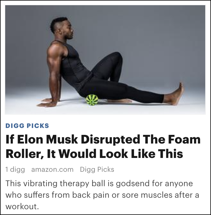 Foam roller catchy headline - Swipe File