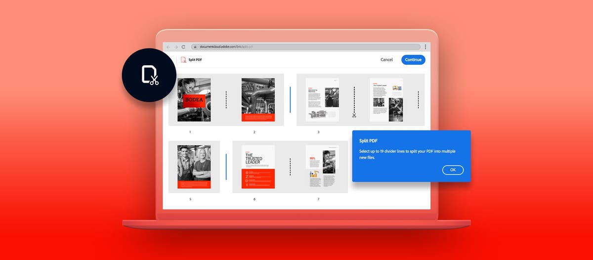 Split your PDF into smaller files with Adobe Acrobat