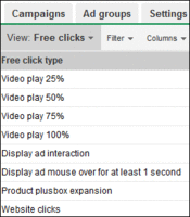 Free Clicks? The Google AdWords Free Clicks Report in the Dimensions Tab